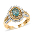 D'Joy Premium Kagem Zambian Emerald, Multi Gemstone Ring in 18K Vermeil YG Over Sterling Silver (Size 10.0) 1.40 ctw - Sticky add to cart bar