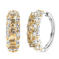 EverTrue Brazilian Citrine 3.70 ctw Hoop Earrings in 18K YG Plated and Platinum Bond - Sticky add to cart bar