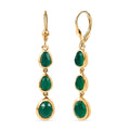 D'Joy Green Onyx Dangling Earrings in 18K Vermeil YG Over Sterling Silver 4.15 ctw - Sticky add to cart bar