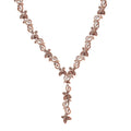D'Joy Uncut Natural Pink Diamond 0.55 ctw Butterfly Necklace in 18K Vermeil Rose Gold Over Sterling Silver 18-20 Inches - Sticky add to cart bar