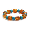 Baltic Amber and Magnesite Stretch Bracelet - Sticky add to cart bar