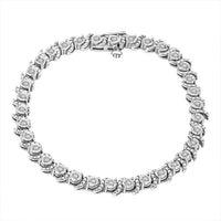 White Diamond 1.00 ctw Bracelet in Sterling Silver (7.25 In)