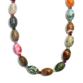 Multi Gemstone 300.00 ctw Beaded Necklace in Stainless Steel 20 Inches - Sticky add to cart bar