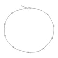 Luxuriant Lab Grown Diamond SI 1.00 ctw Station Necklace in Rhodium Over Sterling Silver 18 Inches - Sticky add to cart bar