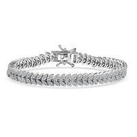D'Joy Diamond Bracelet in Rhodium Over Sterling Silver (6.50 In) 2.75 ctw