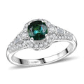 Certified & Appraised Luxoro AAA Pirineu Lagoon Tourmaline and I2 Diamond 1.33 ctw Ring in 10K White Gold (Size 10.0) - Sticky add to cart bar