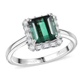 Certified & Appraised Rhapsody 950 Platinum AAAA Pirineu Lagoon Tourmaline, Diamond (E-F, VS) Ring (Size 10.0) 2.37 ctw - Sticky add to cart bar