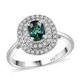 Certified and Appraised Luxoro 10K White Gold AAA Pirineu Lagoon Tourmaline, Diamond (I2) (0.37 cts) Ring (Size 10.0) 1.16 ctw - Sticky add to cart bar