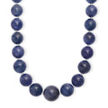 Tanzanite 440.00 ctw Beaded Necklace in Rhodium Over Sterling Silver 18-20 Inches - Sticky add to cart bar