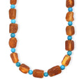 Baltic Amber and Magnesite 75.00 ctw Necklace in Platinum Bond 20 Inches - Sticky add to cart bar