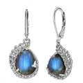 EverTrue Malagasy Labradorite, White Zircon Earrings in Platinum Bond 16.90 ctw - Sticky add to cart bar