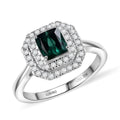 Certified & Appraised Luxoro 10K White Gold AAA Pirineu Lagoon Tourmaline, Diamond (I2) (0.35 cts) Ring (Size 10.0) 1.18 ctw - Sticky add to cart bar
