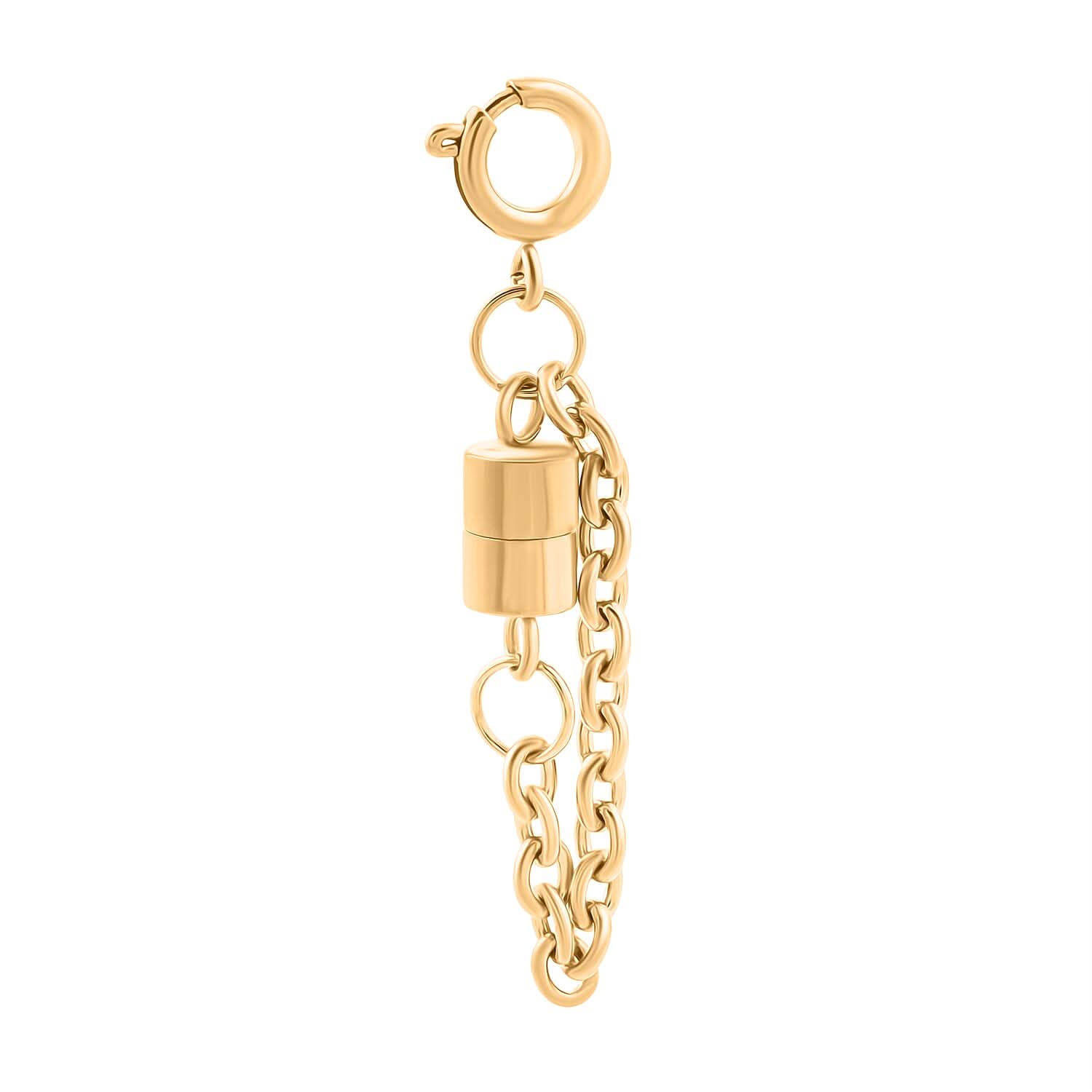 ION Plated YG Stainless Steel 5*7 Magnetic Lock with 7MM Spring Ring Lock with 1.5mm Rolo Chain