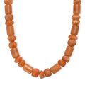 Red Aventurine 500.00 ctw Tumble and Beaded Necklace in Platinum Bond 20 Inches - Sticky add to cart bar