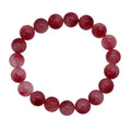 Pink Agate Beaded 121.30 ctw Stretch Bracelet - Sticky add to cart bar