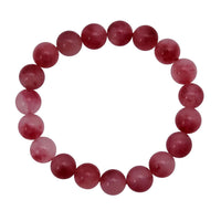 Pink Agate Beaded 121.30 ctw Stretch Bracelet