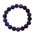 Purple Agate Beaded 131.30 ctw Stretch Bracelet - Sticky add to cart bar