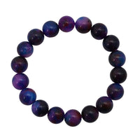 Purple Agate Beaded 131.30 ctw Stretch Bracelet