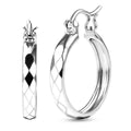 Honeycomb Hoop Earrings in 950 Palladium 4.20 Grams - Sticky add to cart bar