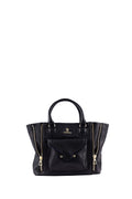 Vertigo Paris Black Vegan Leather Satchel Bag (16x4.5x10.5") - Sticky add to cart bar