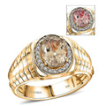 Luxoro 14K Yellow Gold AAA Turkizite, Diamond (G-H, I2) (0.22 cts) Men's Ring (Size 10.0) (9.26 g) 3.05 ctw - Sticky add to cart bar