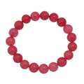 Pink Quartz Beaded 135.50 ctw Stretch Bracelet - Sticky add to cart bar