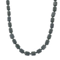 D'Joy Natural Olmec Jadeite 630.00 ctw Beaded Necklace in Rhodium Over Sterling Silver 18-20 Inches - Sticky add to cart bar