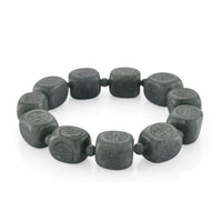 Natural Olmec Jadeite 300.00 ctw Beaded Stretch Bracelet
