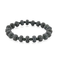 Natural Olmec Jadeite 130.00 ctw Carved Beaded Stretch Bracelet