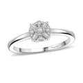 Doorbuster D'Joy Diamond Ring in Rhodium Over Sterling Silver (Size 10.0) 0.15 ctw - Sticky add to cart bar