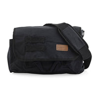 Filos Black Canvas Messenger Bag