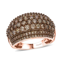 D'Joy Mult Color Diamond (Natural & IR) Ring in Rhodium Over Sterling Silver (Size 10.0) 2.00 ctw