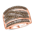 D'Joy Diamond Bridge Over Ring in Rhodium Over Sterling Silver (Size 8.0) 1.00 ctw - Sticky add to cart bar