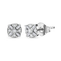 Doorbuster D'Joy Diamond Stud Earrings in Rhodium Over Sterling Silver 0.15 ctw - Sticky add to cart bar