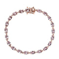 D'Joy Premium Pink Morganite 9.90 ctw Bracelet in 18K Vermeil Rose Gold Over Sterling Silve (7.25 In) - Sticky add to cart bar
