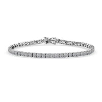 950 Palladium and 10K White Gold Luxuriant Lab Grown Diamond (E-F, VS) Tennis Bracelet (6.50 In) 5.15 ctw