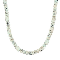 EverTrue Sesame Jasper Fancy Beaded Necklace in Stainless Steel 265.00 ctw (18 Inches)