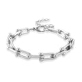 U-Link Chain Bracelet in Stainless Steel (7.00 In) - Sticky add to cart bar