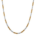 Hammer Circular Link Necklace in ION Plated YG and Stainless Steel 20-22 Inches - Sticky add to cart bar