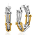 U-Link Hoop Earrings in ION Plated YG and Stainless Steel - Sticky add to cart bar