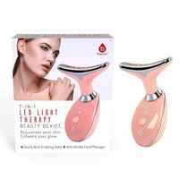 Pursonic 7-in-1 LED Light Therapy Beauty Device for Neck & Face