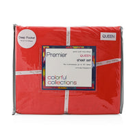 Premier Colorful Collections 4pc Blue Microfiber Sheet Set -Full