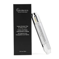 Verdermis Instant Wrinkle Filler & Lifting Cream with Hyaluronic Acid, Hexapeptide-8, and Vitamin C (1.2oz)