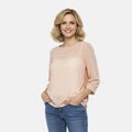FOREVER21 Peach 3/4 Sleeve Woven Blouse - L - Sticky add to cart bar