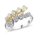 Modani Natural Yellow and White Diamond 1.08 ctw Ring in 950 Platinum and 14K Yellow Gold (Size 10.0) 4.92 Grams - Sticky add to cart bar