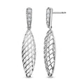 D'Joy Passport to Turkey White Zircon 1.00 ctw Earrings in Rhodium Over Sterling Silver - Sticky add to cart bar