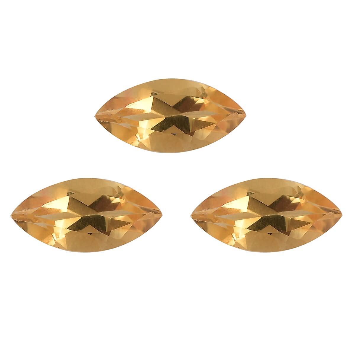 Set of 3 Brazilian Citrine (Mrq 8x4 mm) 1.28 ctw