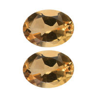 Set of 2 Brazilian Citrine (Oval 7x5 mm) 1.29 ctw