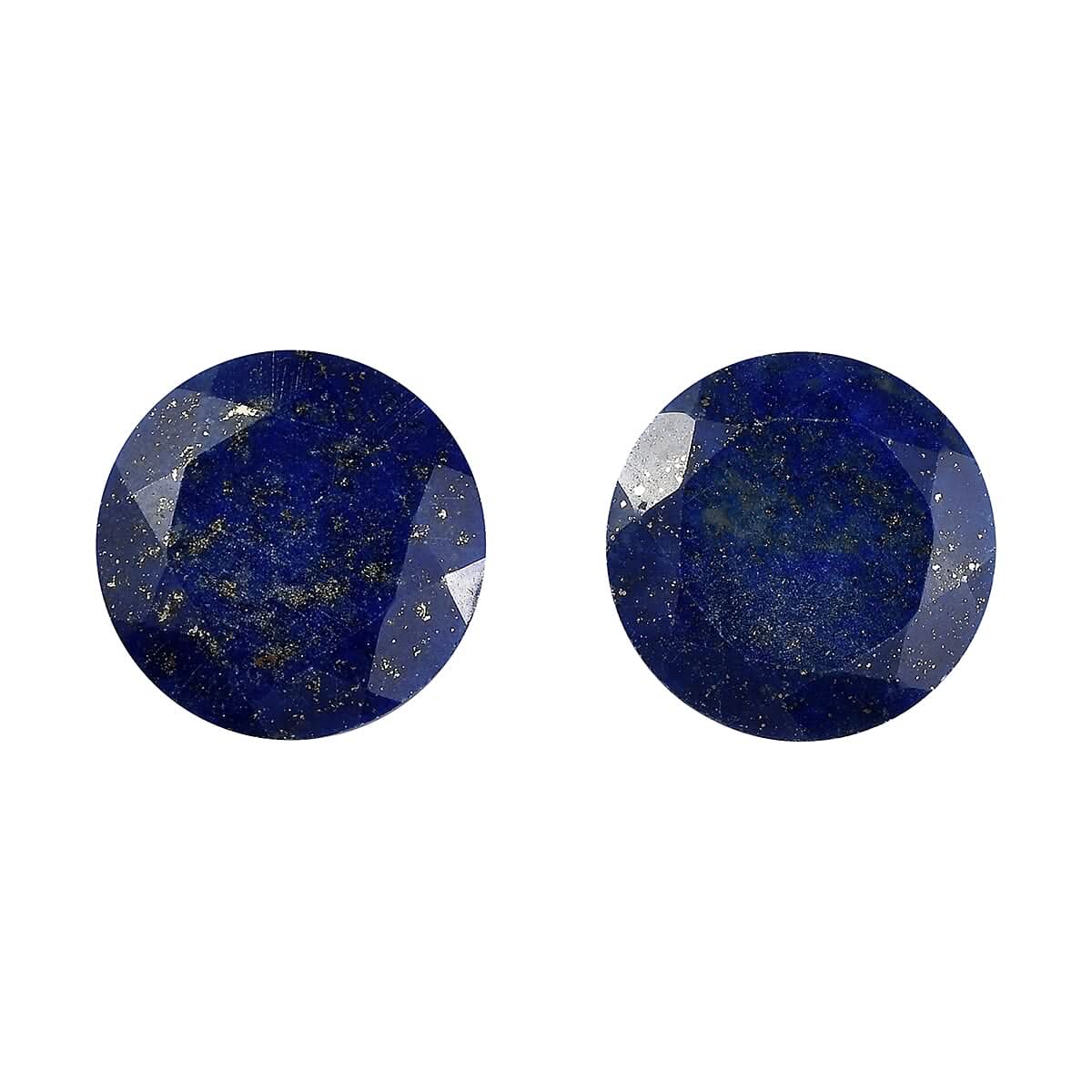 Set of 2 Lapis Lazuli (Round 12 mm) 9.74 ctw
