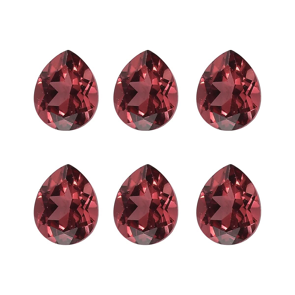 Set of 6 AA Mozambique Garnet (Pear 5x4 mm) 2.33 ctw